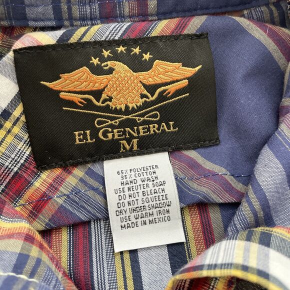 El General Cowgirl Shirt‎ Rodeo Pearl Snap Button Tribal Embroidery Western - Picture 4 of 10
